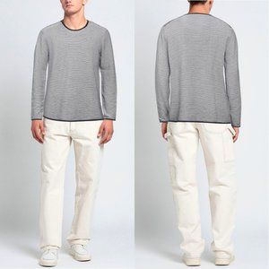 NWT New $119 GAUDI Cotton Black White Stripes Sweater Size XL